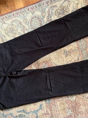 Women's Black Pinstripe Ankle Pants